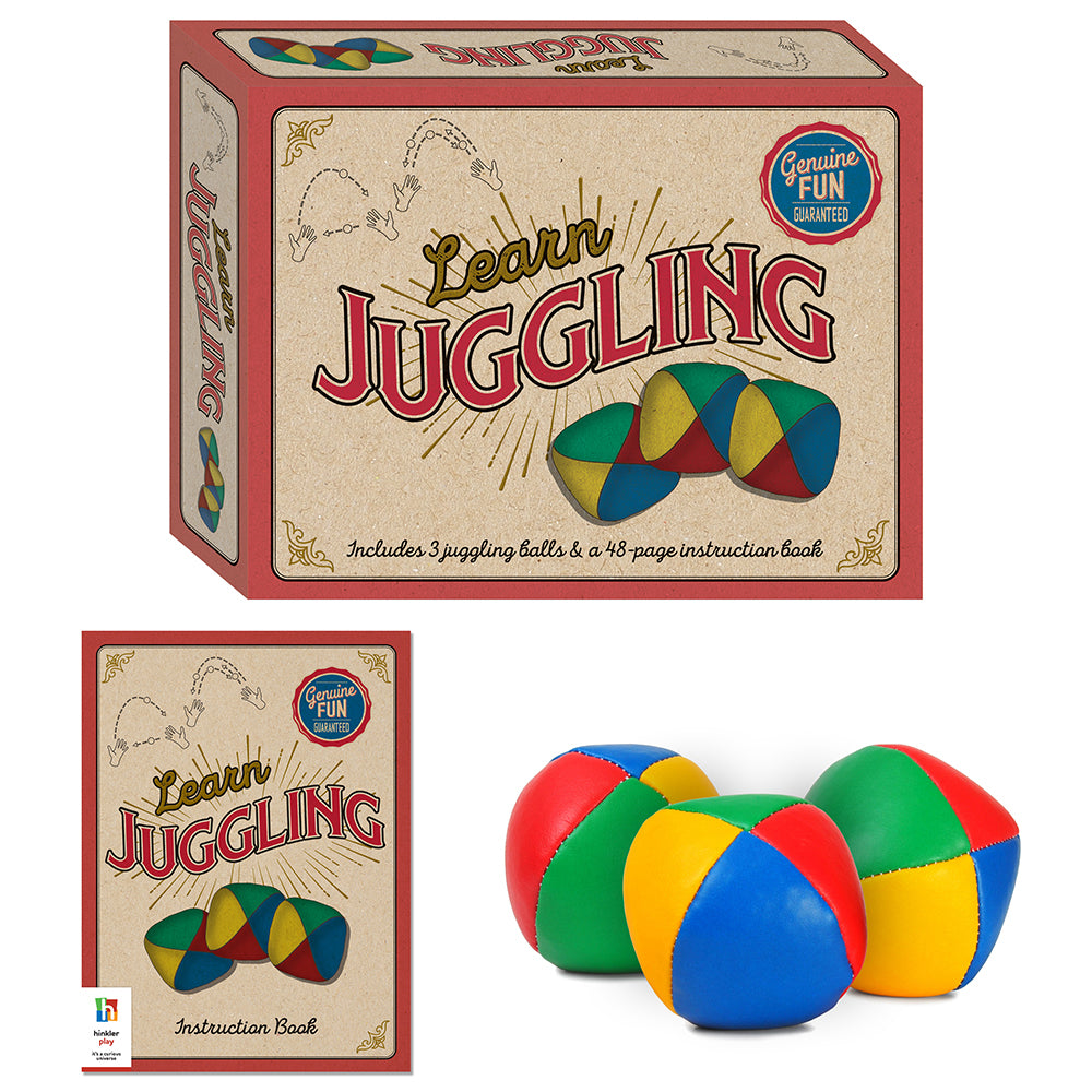 Hinkler Play Retro Box Learn Juggling Educational Activity Set