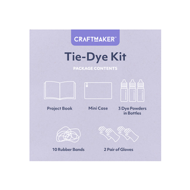 Craft Maker Tie Dye Kit Activity Set w/ 24-Page Book