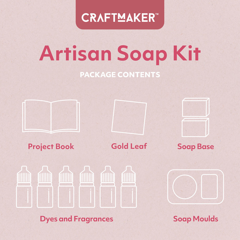 Craft Maker Artisan 32-Page Book DIY Make Your Own Bar Soap Kit
