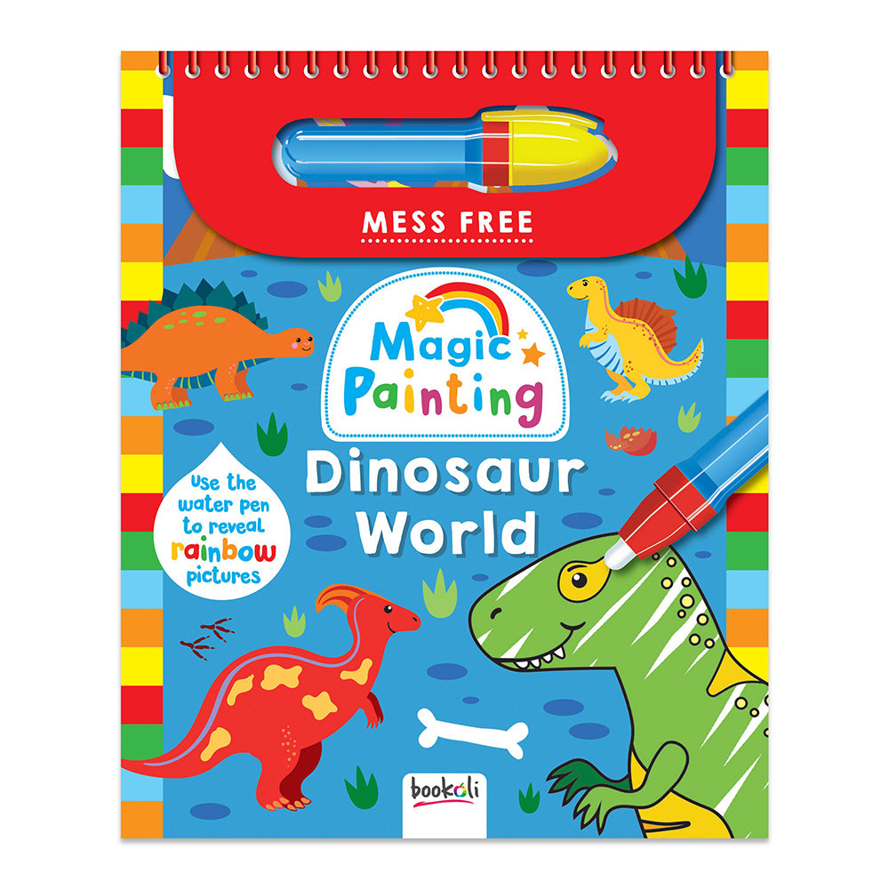 Bookoli Magic Painting: Dinosaur World Paint Art Book