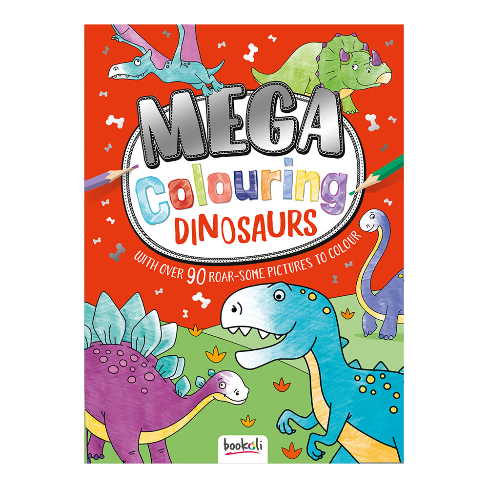 Bookoli Mega Colouring Dinosaurs Childrens Colouring Book 3y+