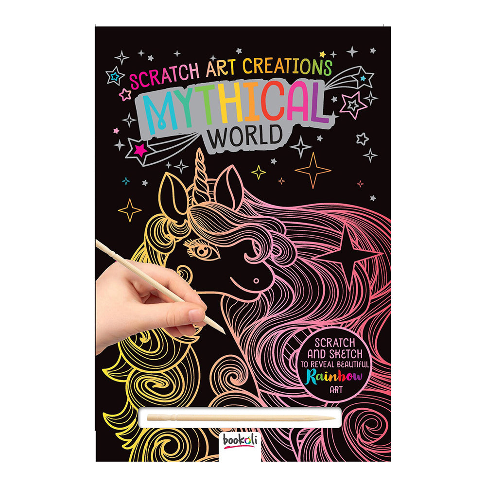 Bookoli Scratch Art Creations: Mythical World Activity Book 4y+