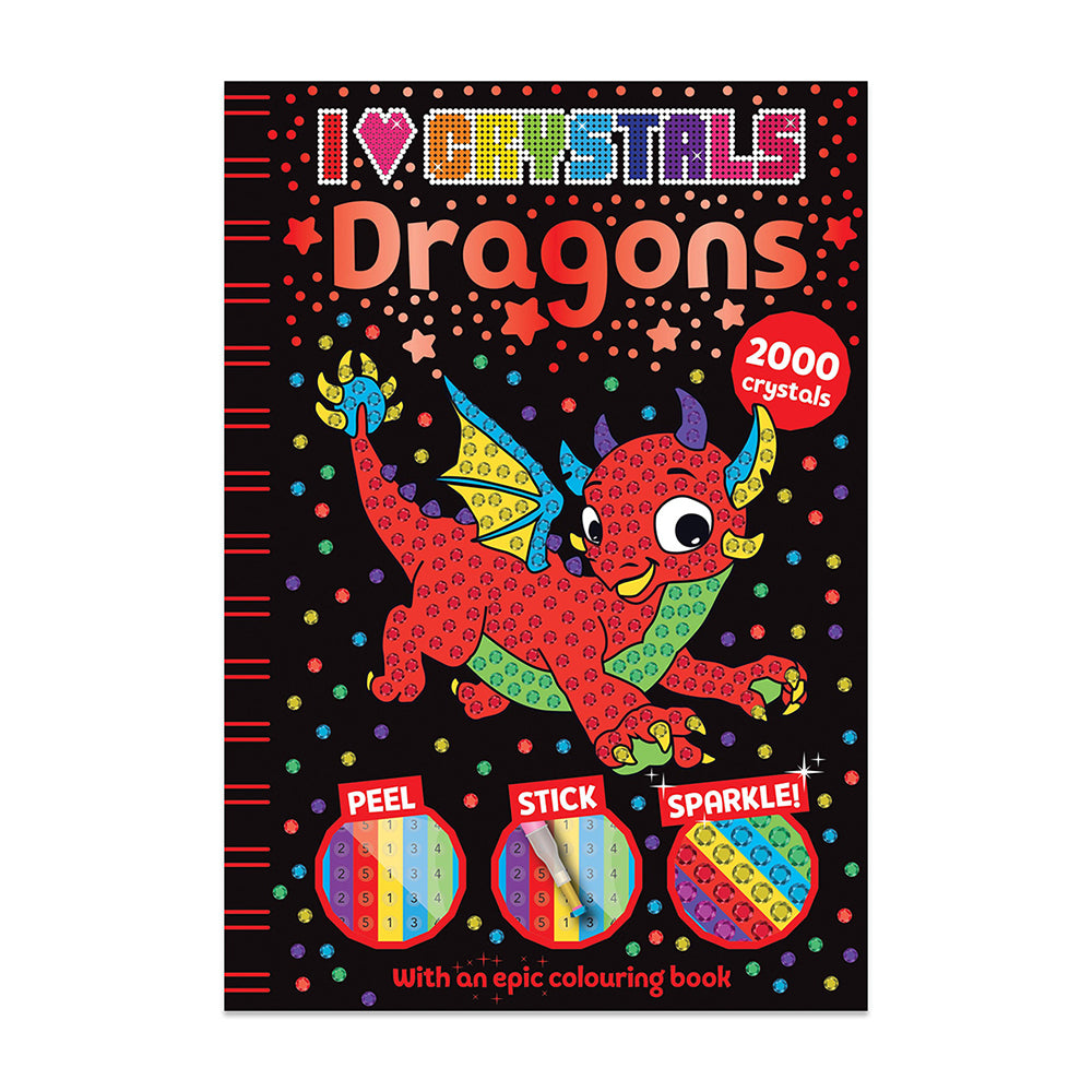 Bookoli I Love Crystals: Dragons Crystal Art Activity Book