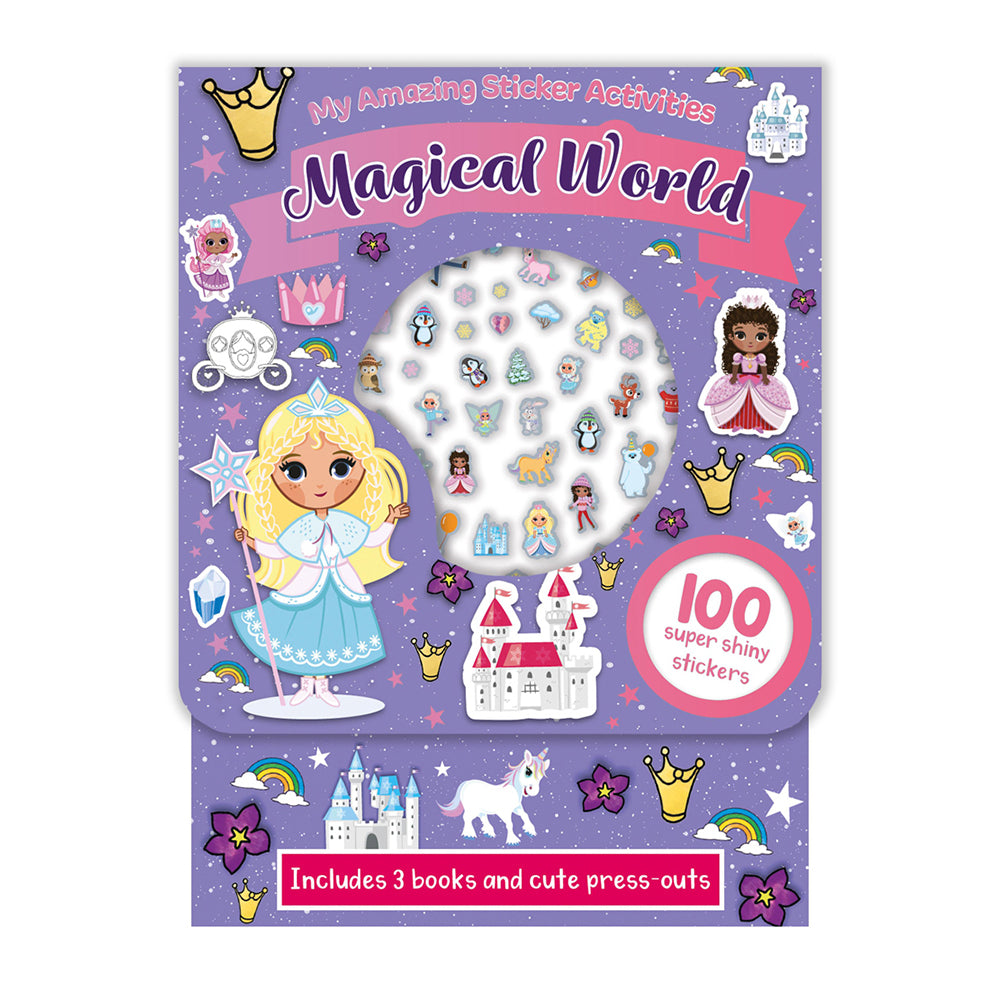 Hinkler Magical World Book/Stickers Metallic Activity Case Kids