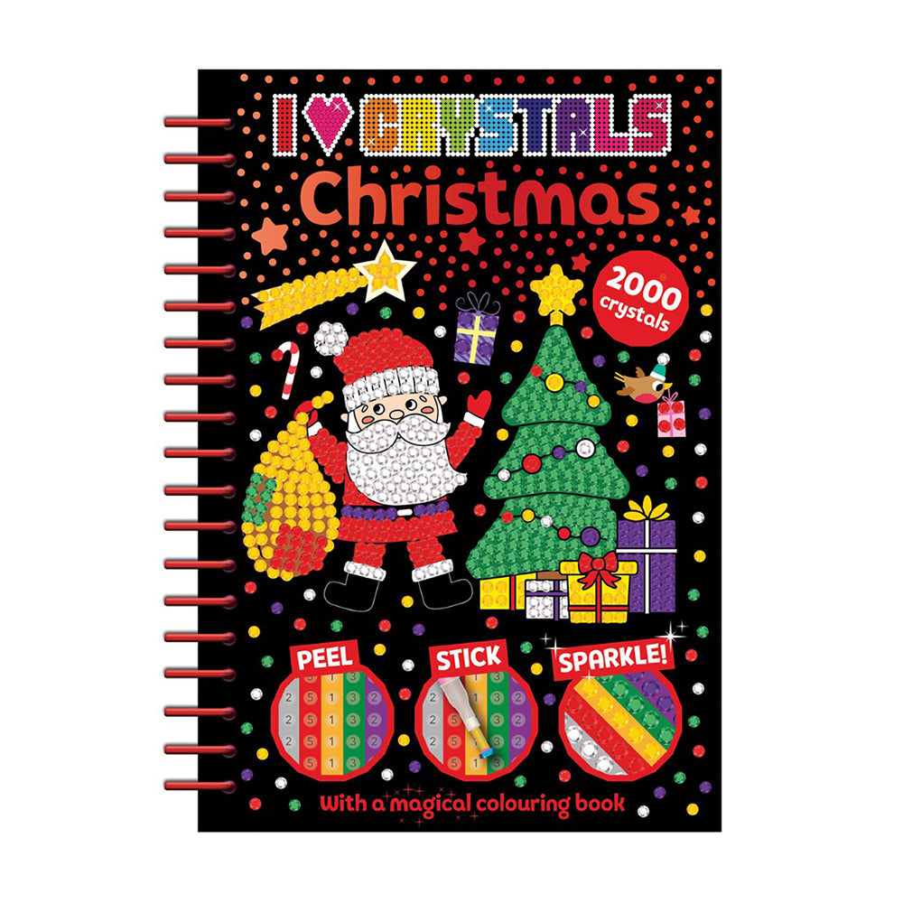 Bookoli I Love Crystals: Christmas Crystal Art Activity Book