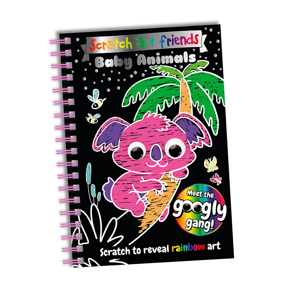 Bookoli Scratch Art Friends: Baby Animals Activity Book 4y+