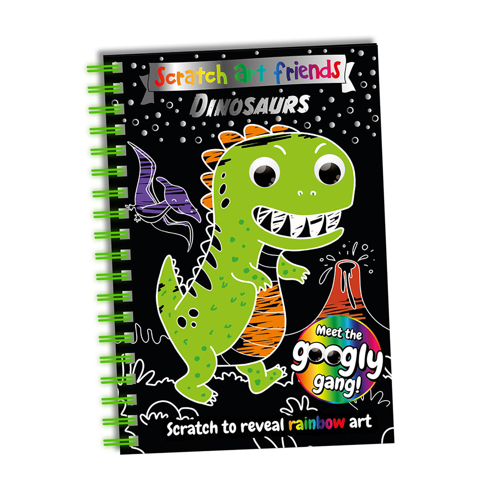 Bookoli Scratch Art Friends: Dinosaurs Activity Book 4y+