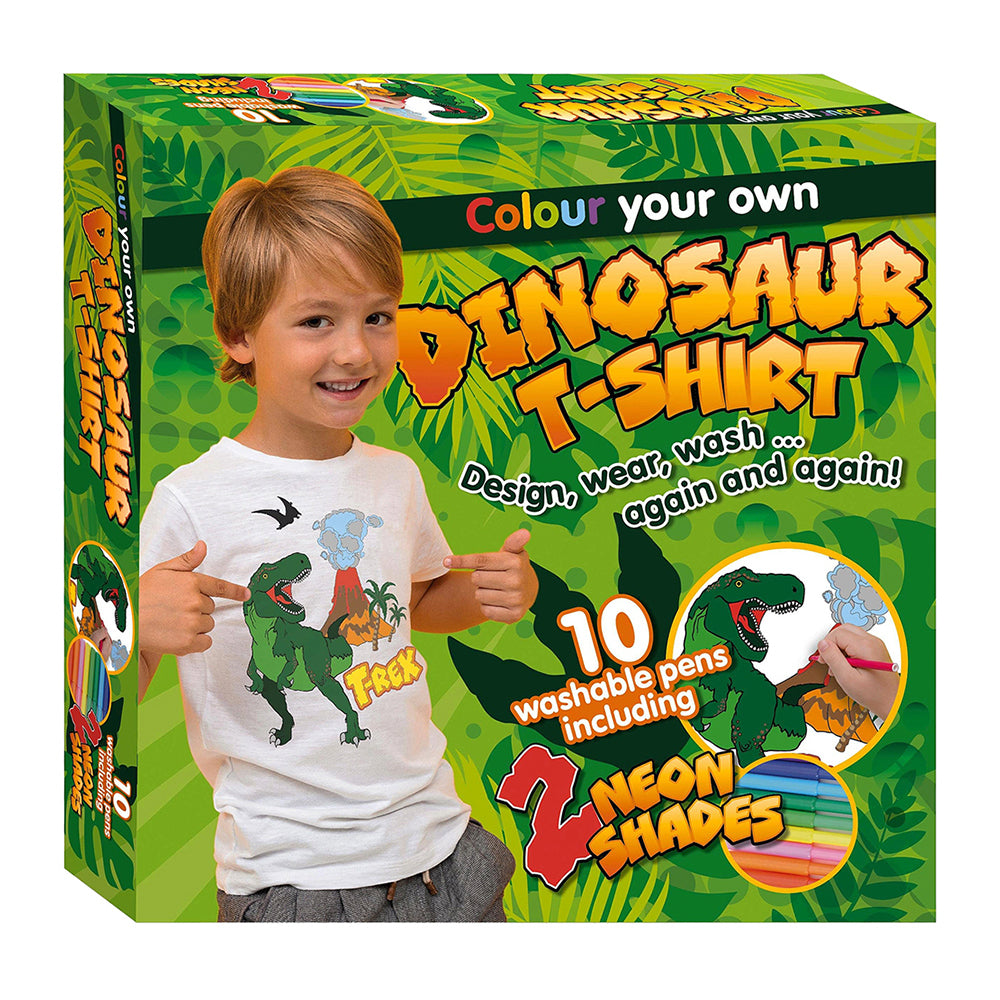 Bookoli Fun Box 7: Colour Your Own Dinosaur T-Shirt Craft Activity Kit