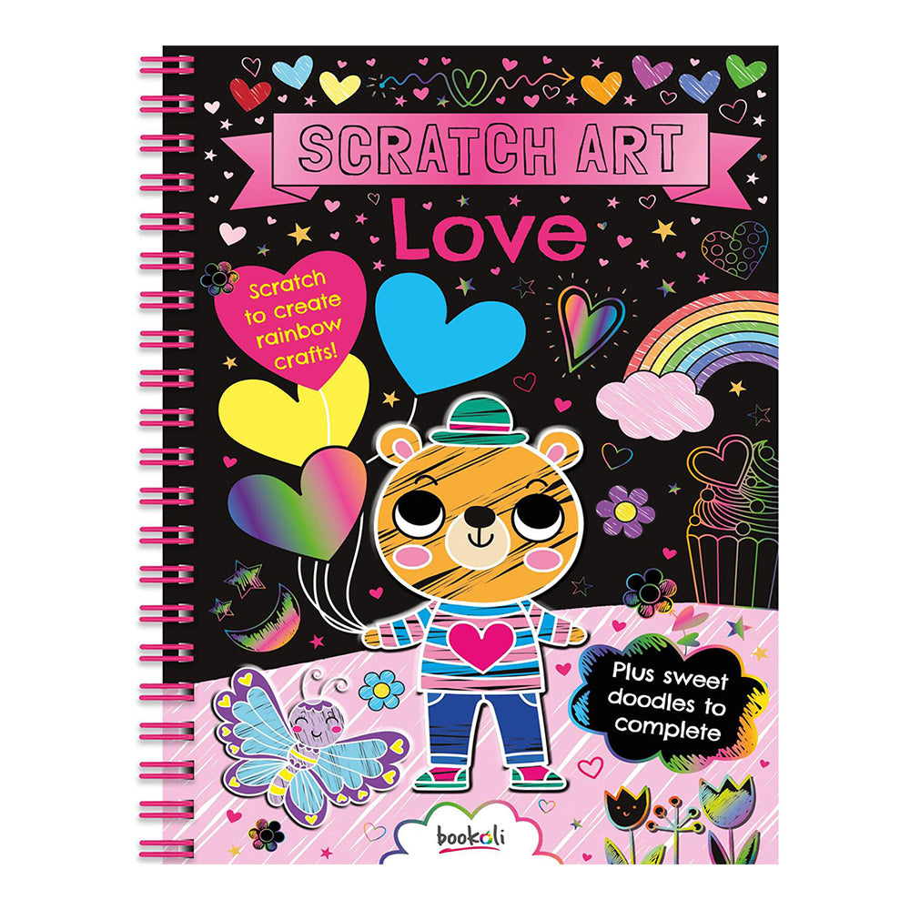 Bookoli Scratch Art Fun Love Art/Craft Activity Book 4y+