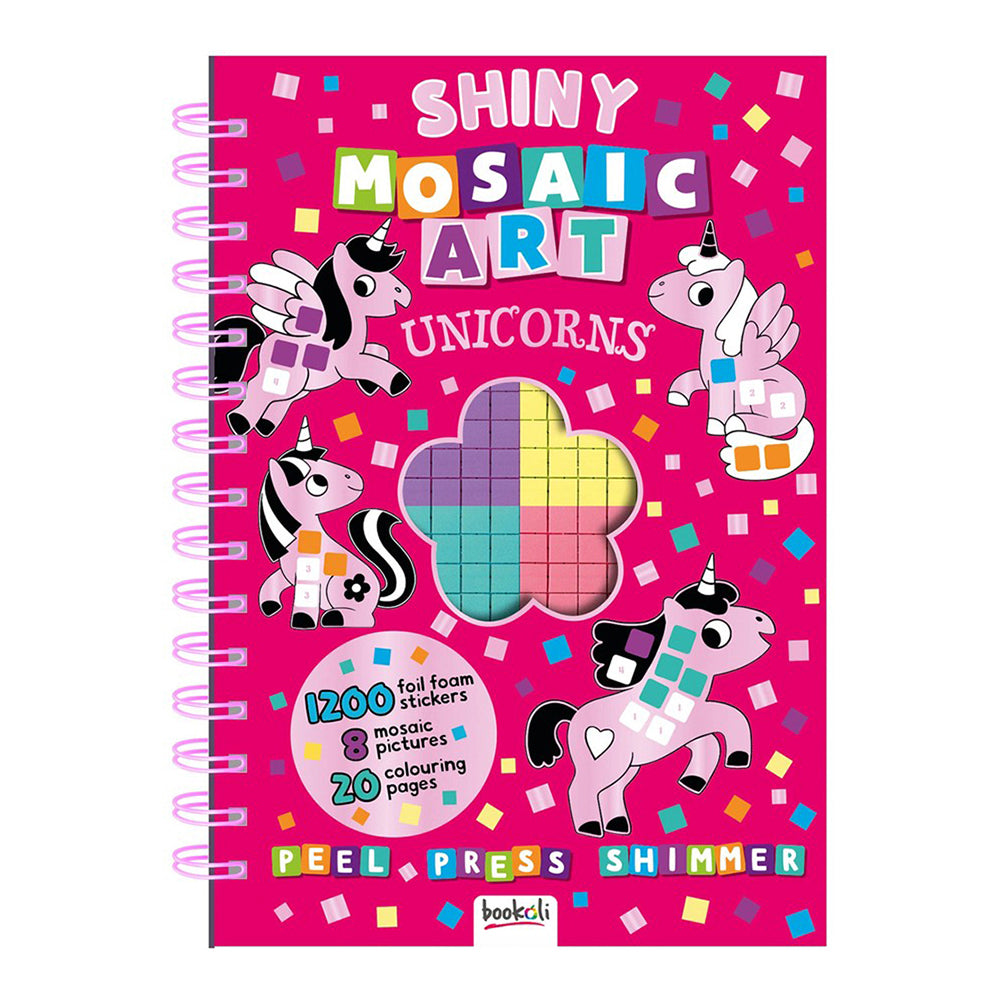 Bookoli Shiny Mosaic Art Unicorns Activity Book Kids 4-6y