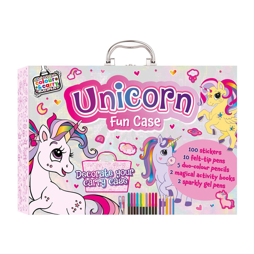 Bookoli Colour and Carry Activity Kit Kids Unicorn Activity Case