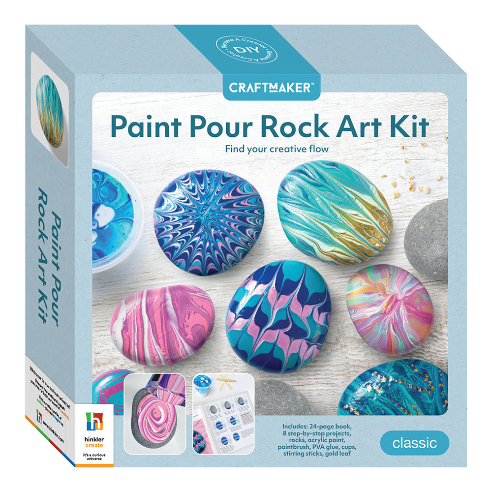 Craft Maker Paint Pour Rock Art Craft Activity Kit
