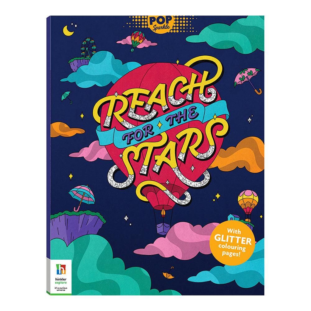 Kaleidoscope Pop Sparkle: Reach for the Stars Kids Colouring Book 8y+