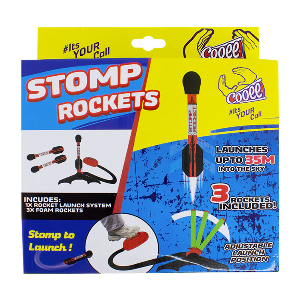 Cooee Stomp Rocket Launching Set w/Foam Rockets Backyard Toy 5+
