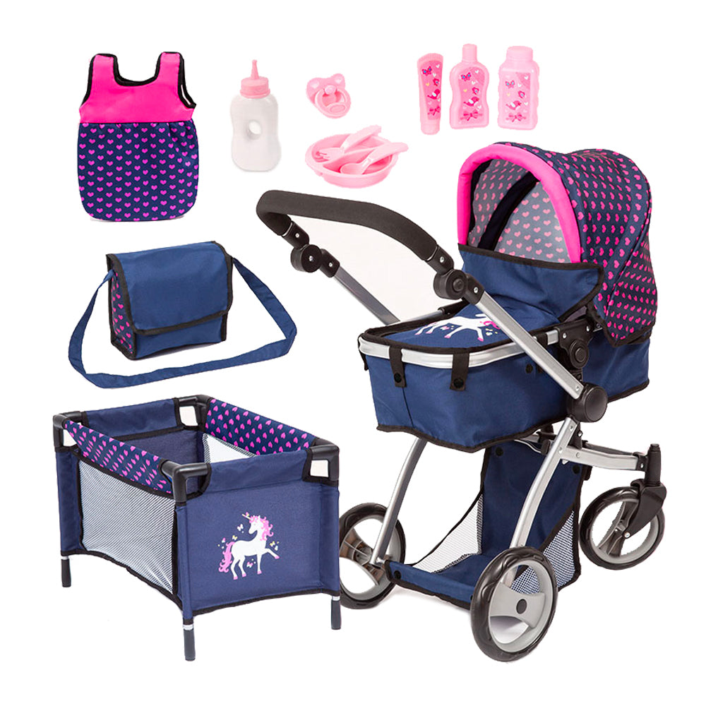 211-18354-6pc-bayer-76cm-deluxe-mega-pram-playset