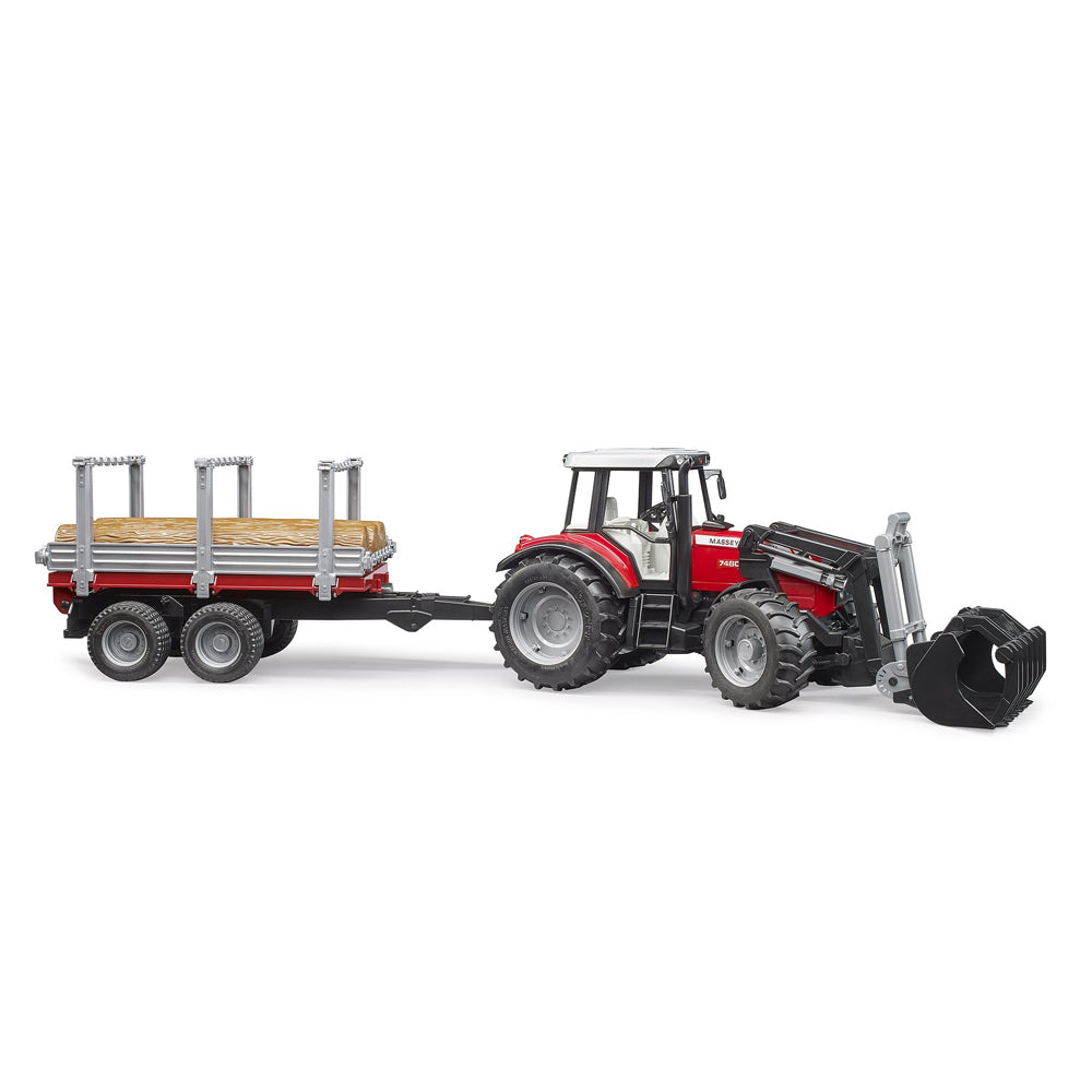 240-02046-bruder-1-16-massey-ferguson-7480-w-front-loader-timber-trailer