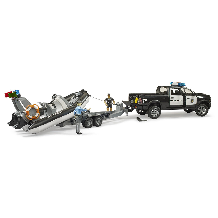 240-02507-bruder-1-16-ram-police-pickup-trailer-w-boat-and-figures-4y