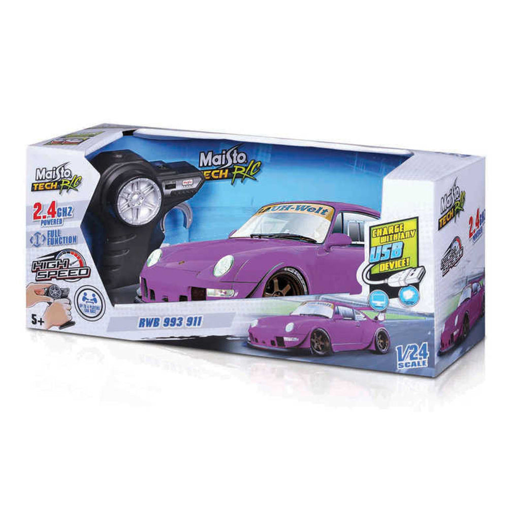 470-82340-maisto-tech-1-24-rc-premium-car-porsche-rwb-933-911-2-4ghz-usb-5y-purple