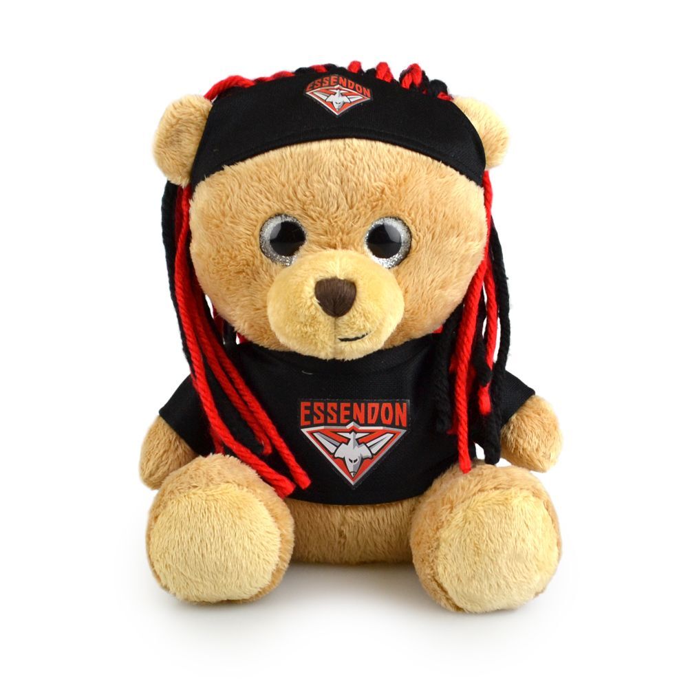 500203365-afl-sparkle-fanatic-essendon-kids-20cm-soft-bear-toy-3y