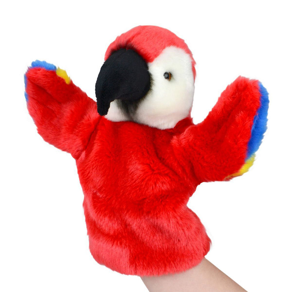 57i0268131-lil-friends-26cm-red-parrot-animal-hand-puppet-kids-soft-toy-red