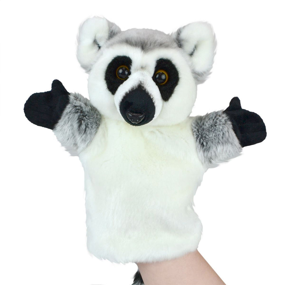 57i0268193-lil-friends-26cm-lemur-animal-hand-puppet-kids-soft-toy-grey
