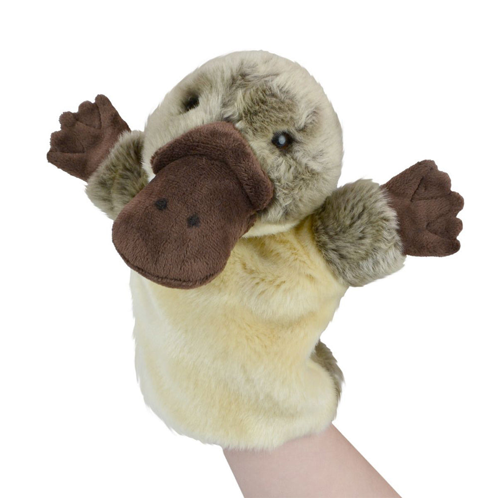 57i0268247-lil-friends-26cm-platypus-animal-hand-puppet-kids-soft-toy-grey
