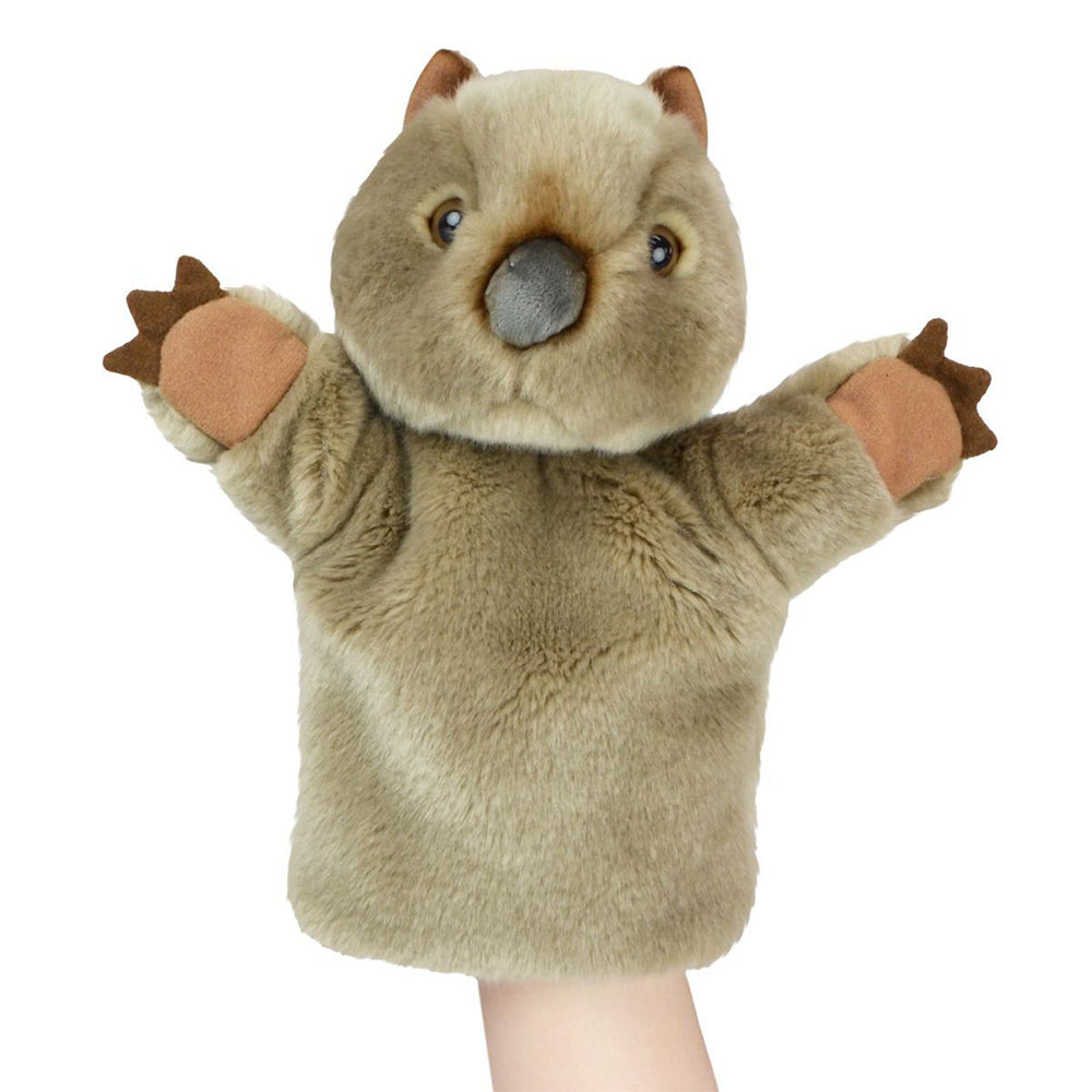 57i0268704-lil-friends-26cm-wombat-animal-hand-puppet-kids-soft-toy-grey