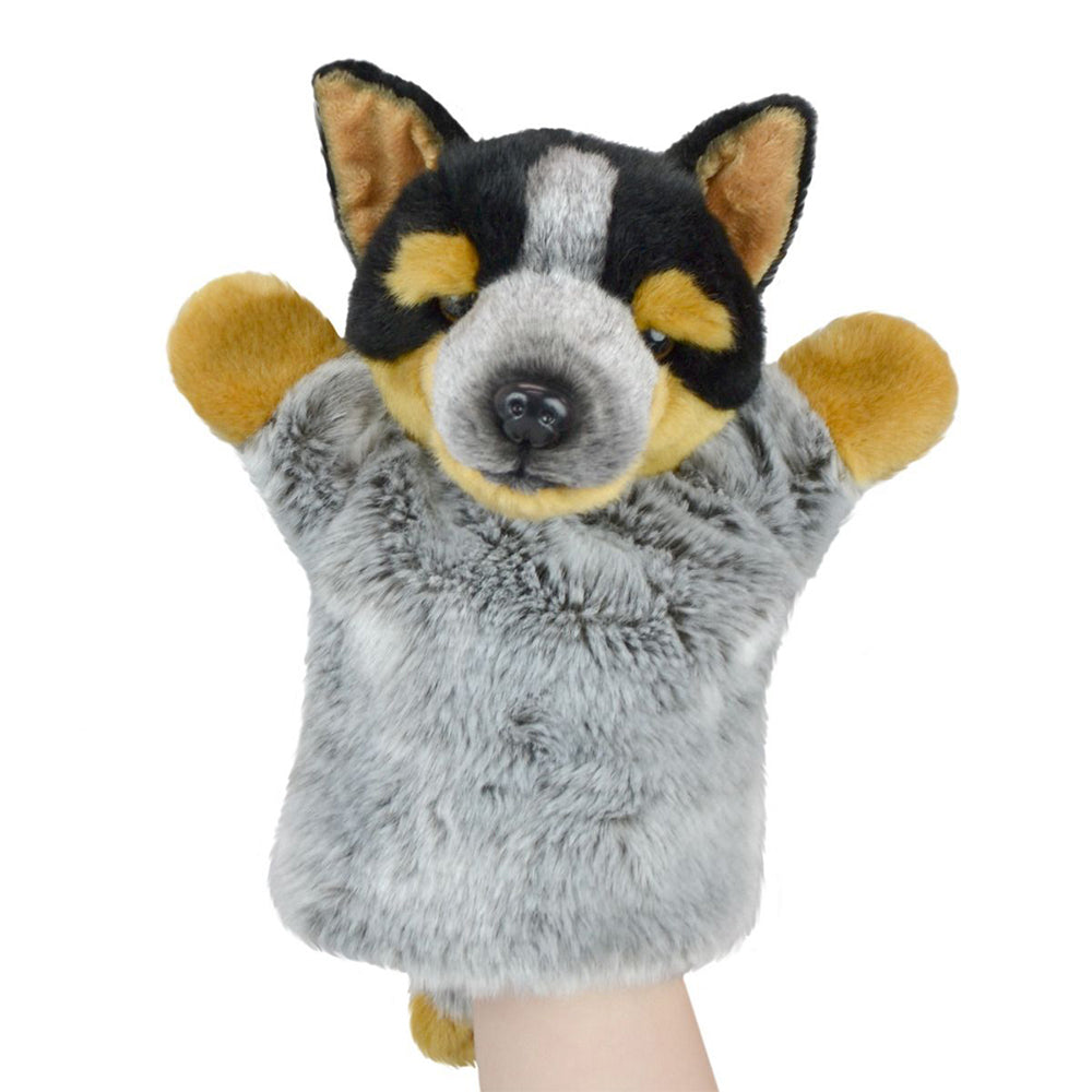 57i0269541-lil-friends-26cm-blue-heeler-animal-hand-puppet-kids-soft-toy-grey