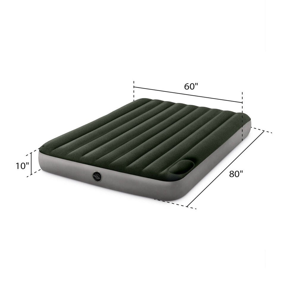 66929-intex-inflatable-queen-downy-airbed-w-built-in-foot-pump-green