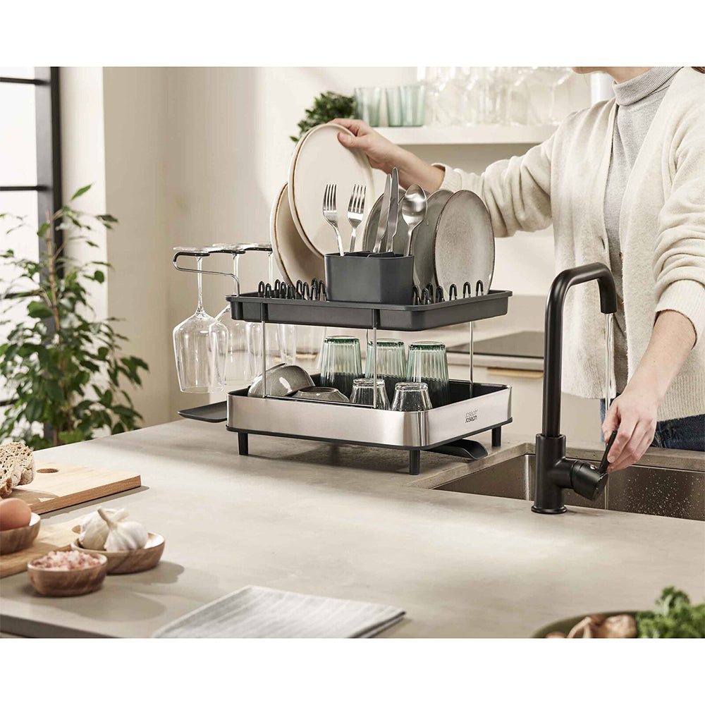 851647-joseph-joseph-excel-steel-2-tier-dish-rack-grey