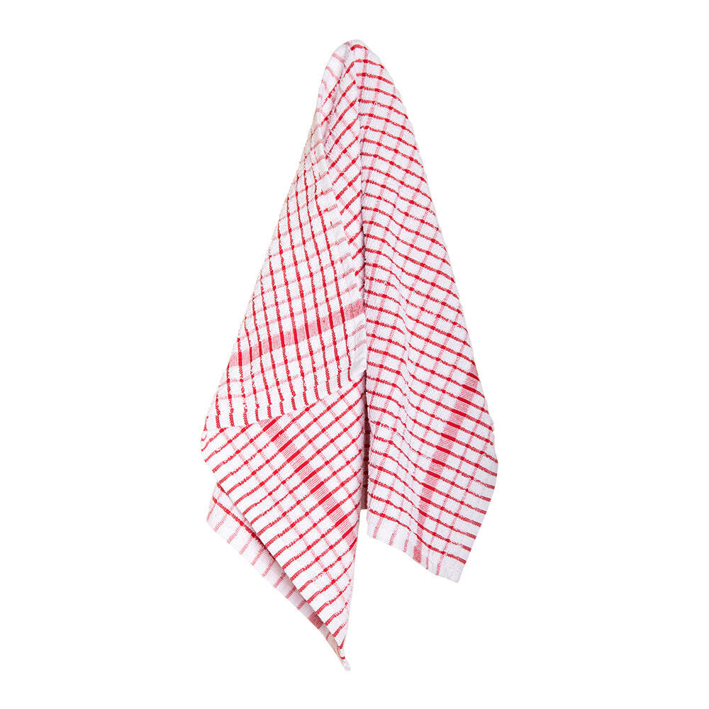 J. Elliot Elly 2 Pack Tea Towels 45x65cm Red