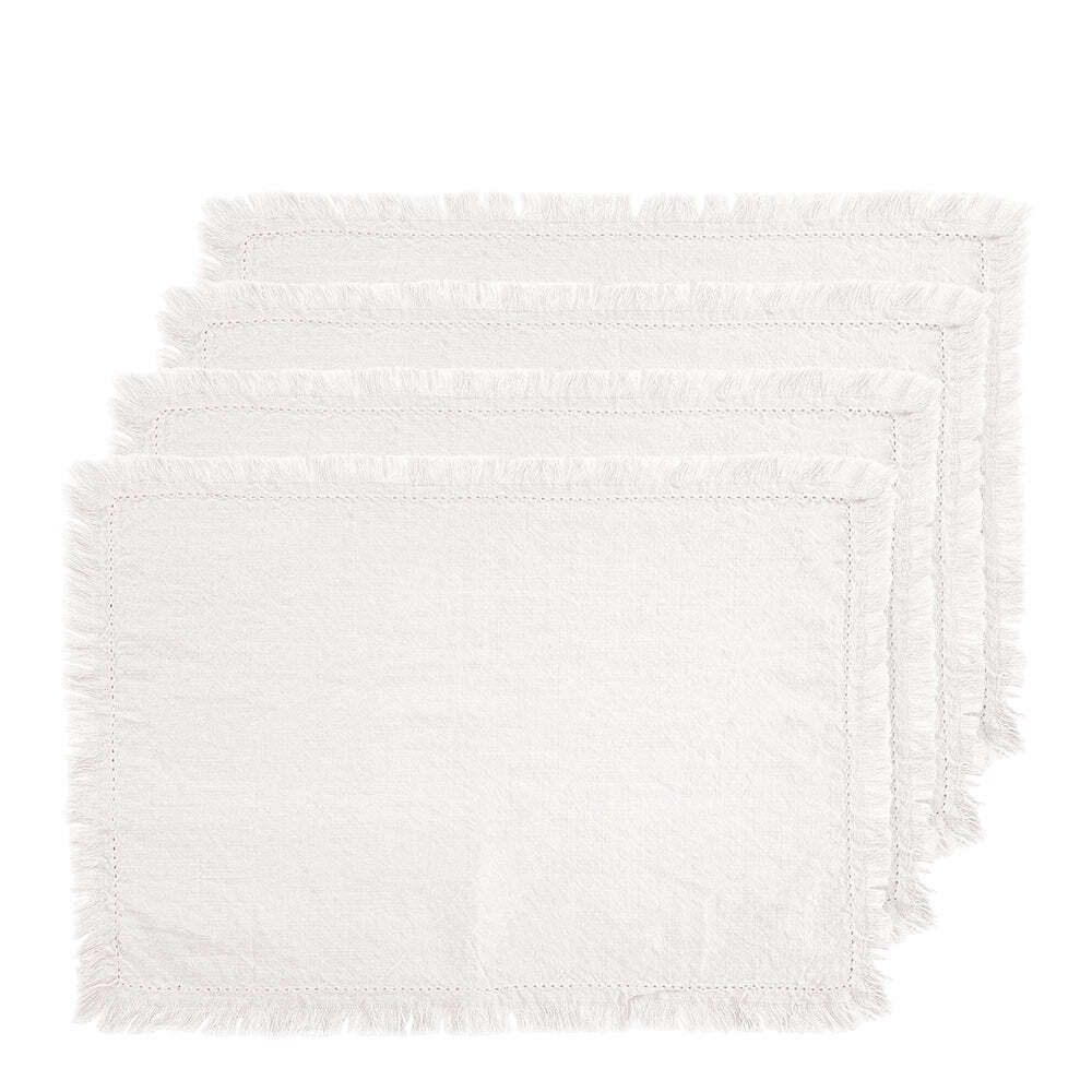 J.Elliot Avani 33x48cm Cotton Placemat Set - Ivory
