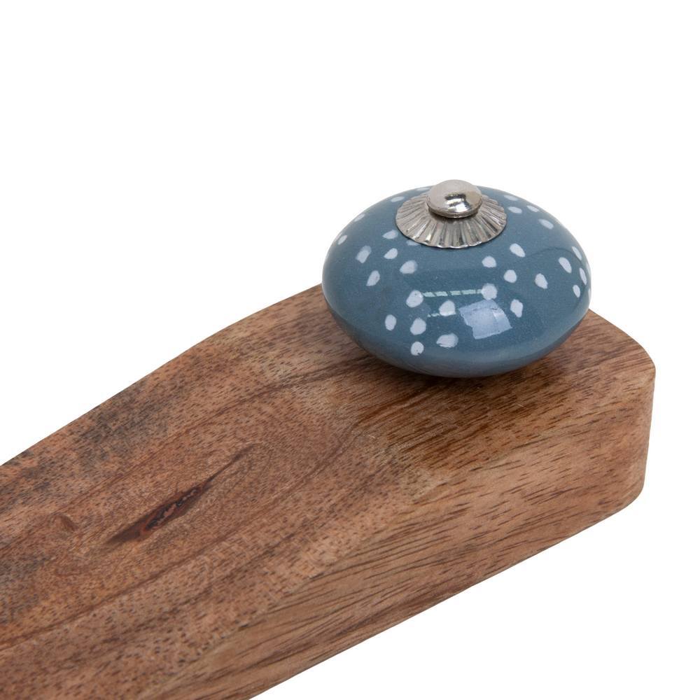 J. Elliot Jayda Door Stop 16x5x5cm Natural & Steel Blue