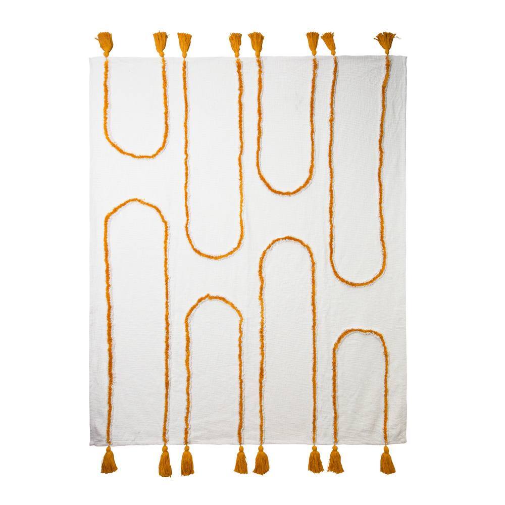 J. Elliot Waverley Throw 130x160cm Ivory & Mustard