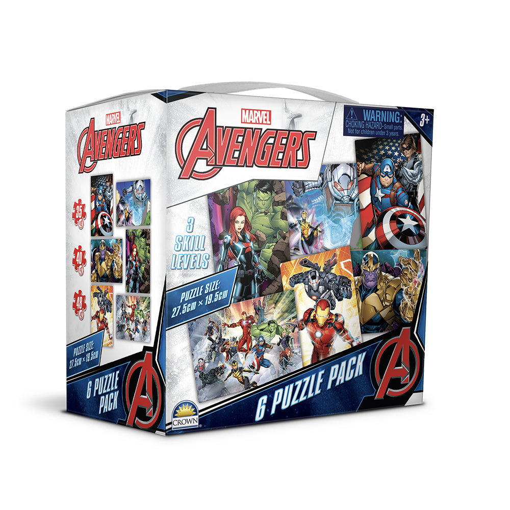 19420-6pc-crown-avengers-kids-childrens-jigsaw-puzzle-pack-3yrs