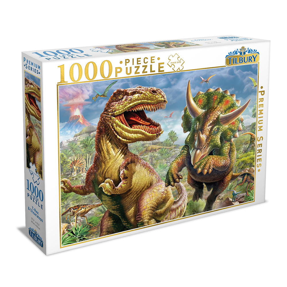 19526-1000pc-tilbury-puzzle-t-rex-triceratops