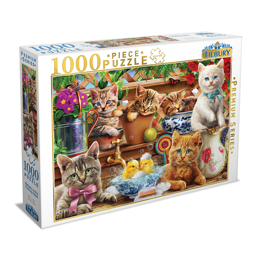 19528-1000pc-tilbury-puzzle-kittens-in-the-potting-shed