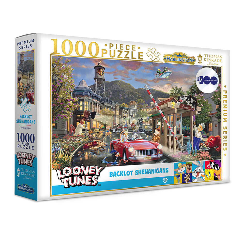 20025-1000pc-harlington-thomas-kinkade-puzzle-wb-looney-tunes-8yrs-69x50cm