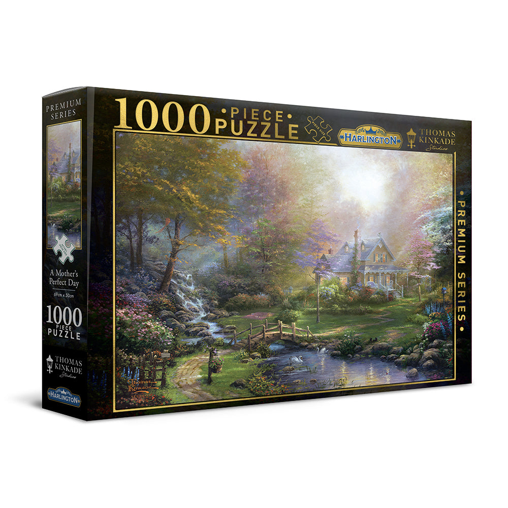 20041-1000pc-harlington-thomas-kinkade-puzzle-a-mother-s-perfect-day-8yrs-69x50cm
