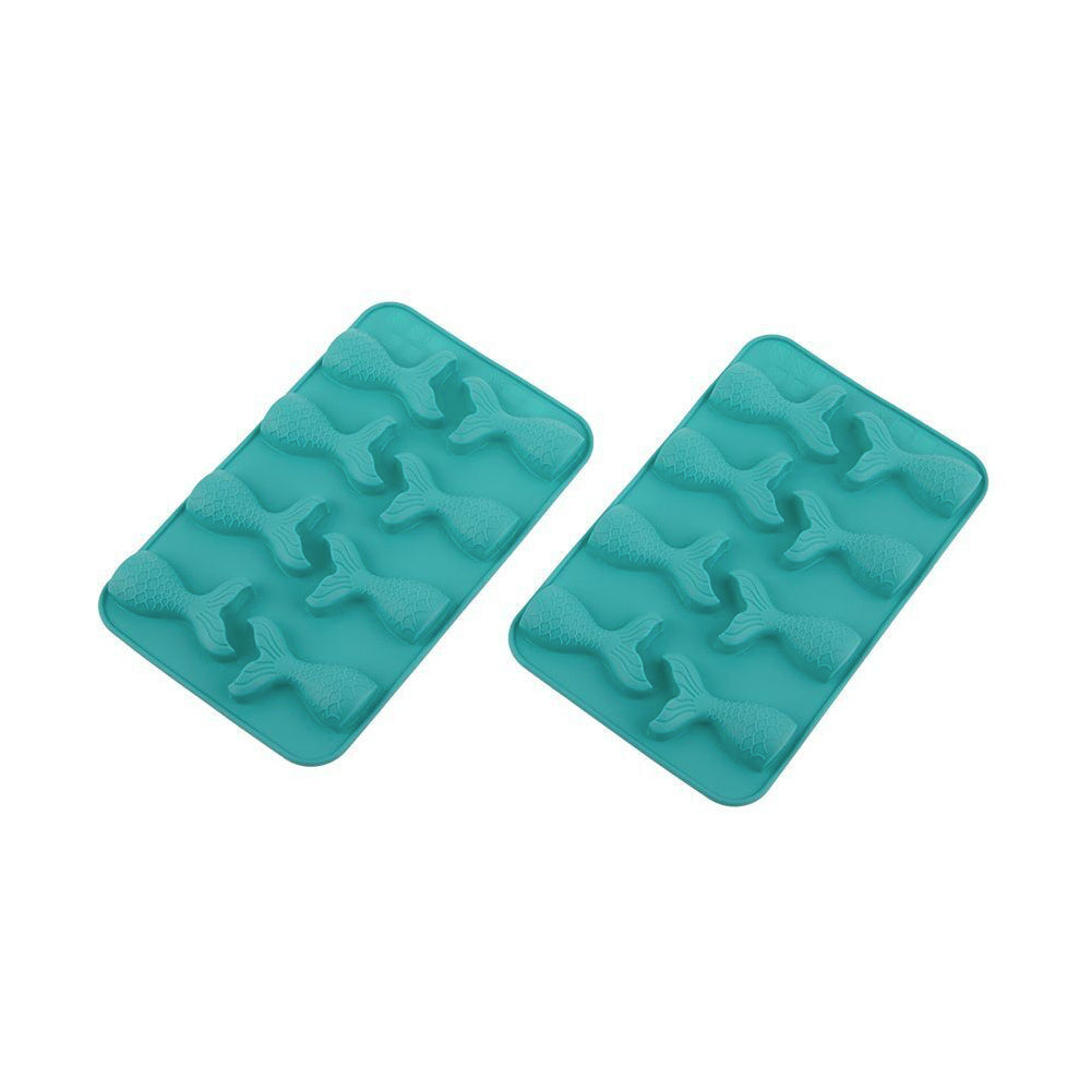 3068-2-2pc-daily-bake-mermaid-8-cup-silicone-chocolate-mould-set-turquoise