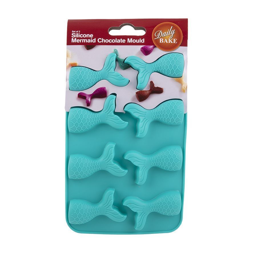 3068-2-2pc-daily-bake-mermaid-8-cup-silicone-chocolate-mould-set-turquoise