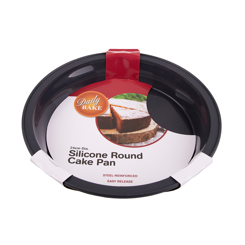 3119ch-daily-bake-silicone-round-cake-pan-24cm-dia-charcoal