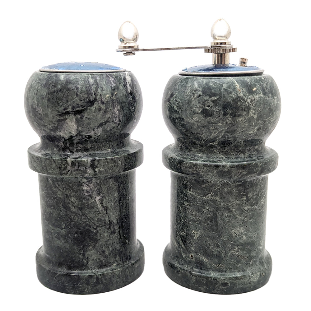 3304g-green-marble-salt-pepper-grinder-shaker-dinnerware-set