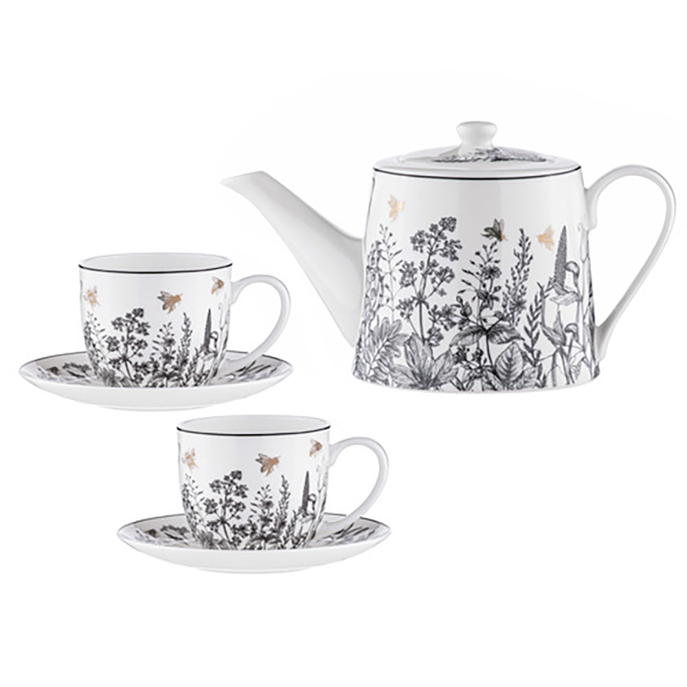 521016-5pc-ashdene-queen-bee-tea-set-w-teapot-2x-cup-saucer