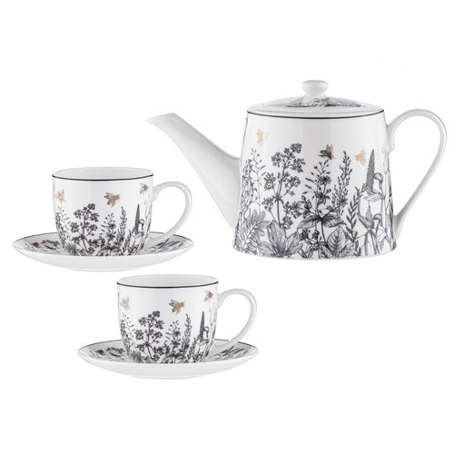 521016-5pc-ashdene-queen-bee-tea-set-w-teapot-2x-cup-saucer