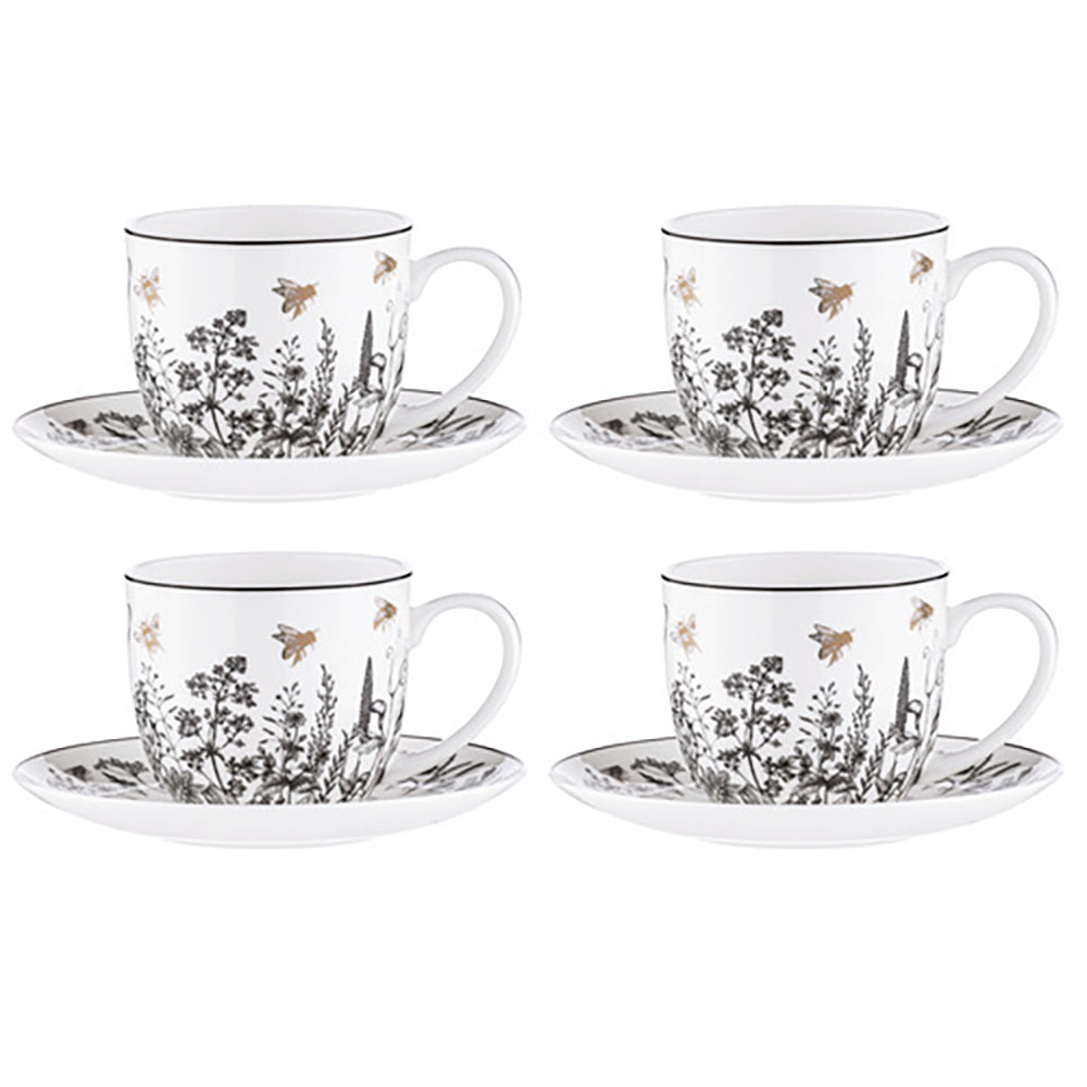 521017-4pc-ashdene-queen-bee-tea-coffee-cup-saucer-set