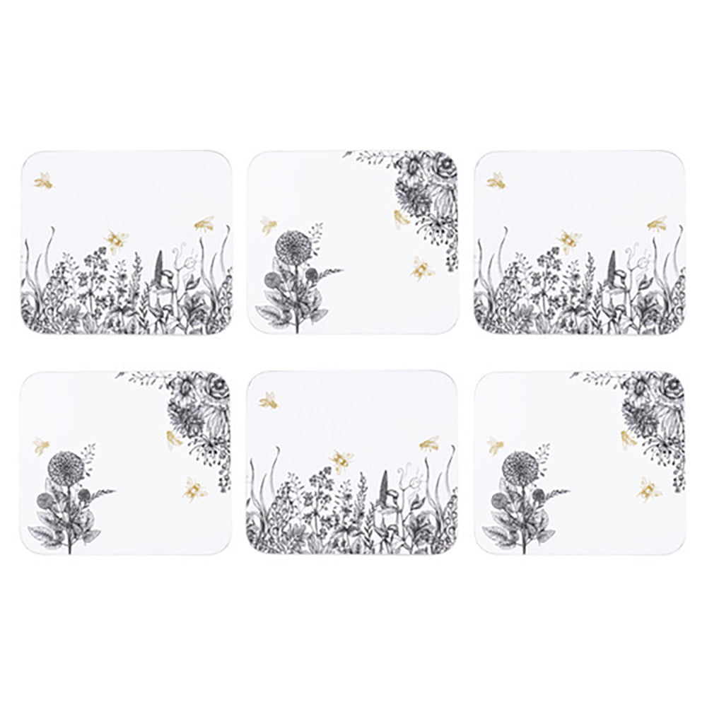 521020-6pk-ashdene-queen-bee-11x9-5cm-square-cork-coaster