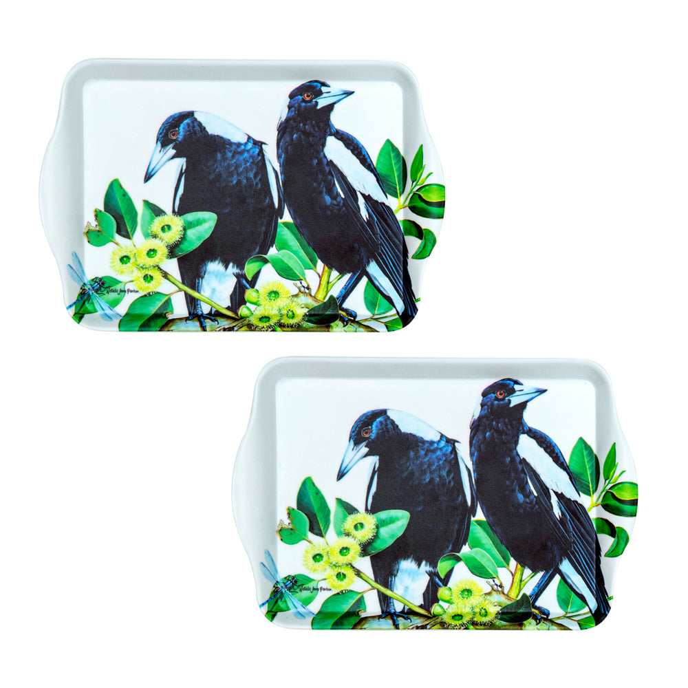 521526-2pc-ashdene-australian-birds-21cm-melamine-scatter-tray-magpies