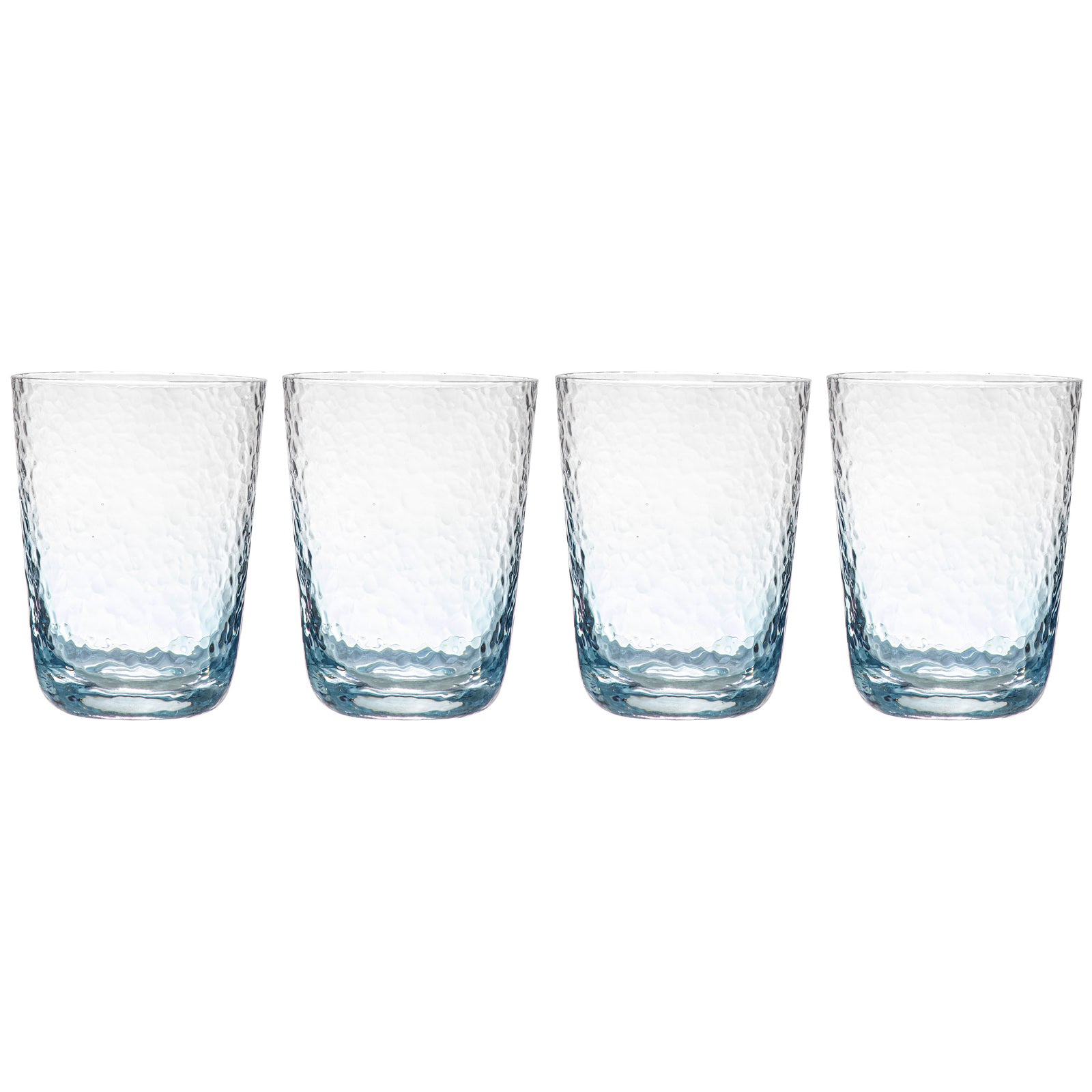 60745-4pc-ladelle-dimpled-sky-blue-glass-drink-beverage-tumbler-380ml-set