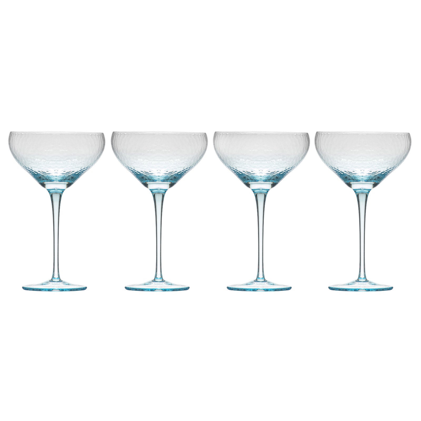 60749-4pc-ladelle-dimpled-sky-blue-coupe-drink-beverage-glass-360ml-set